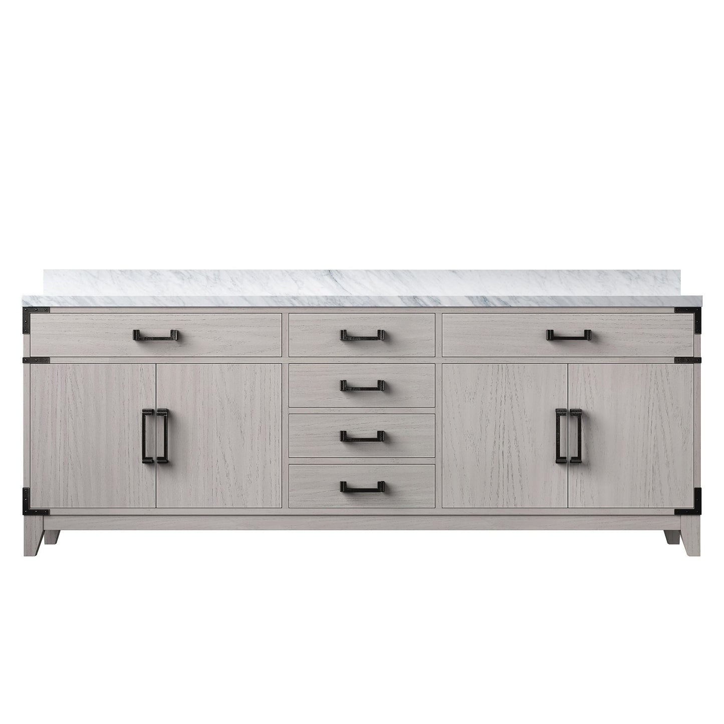 Laurel 84 in W x 22 in D White Oak Double Bath Vanity