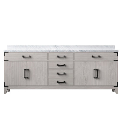 Laurel 84 in W x 22 in D White Oak Double Bath Vanity