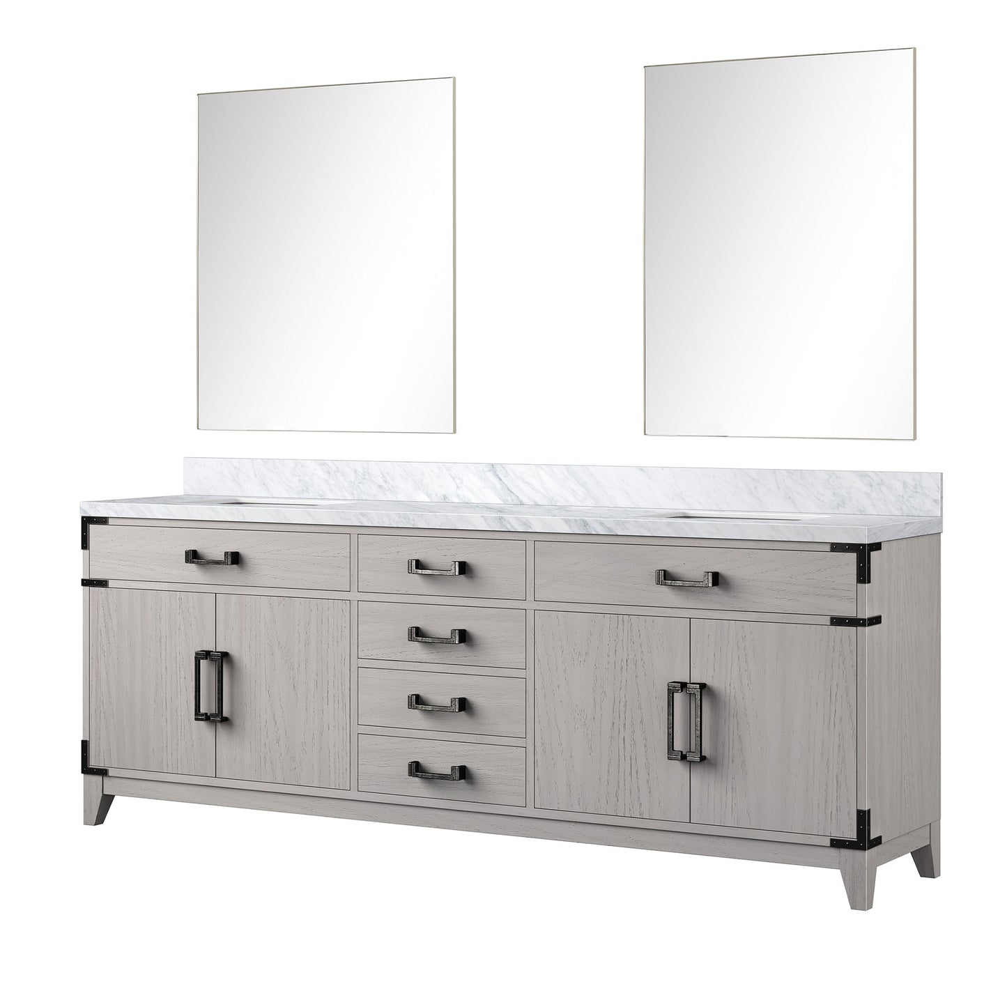 Laurel 84 in W x 22 in D White Oak Double Bath Vanity