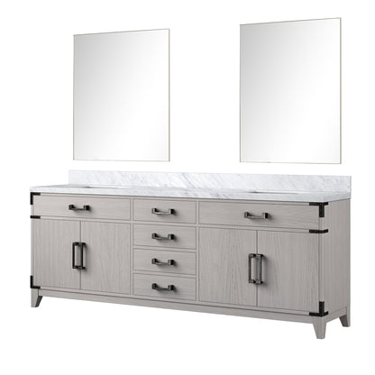 Laurel 84 in W x 22 in D White Oak Double Bath Vanity