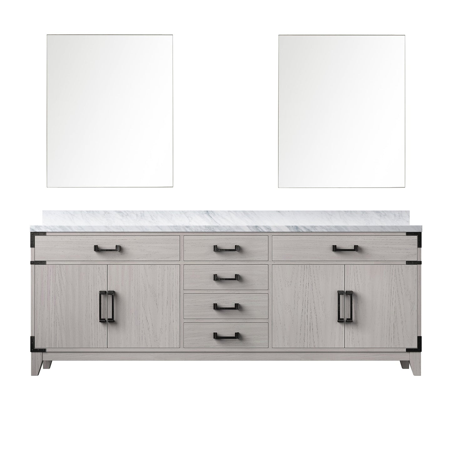 Laurel 84 in W x 22 in D White Oak Double Bath Vanity