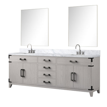 Laurel 84 in W x 22 in D White Oak Double Bath Vanity