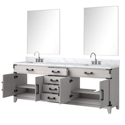 Laurel 84 in W x 22 in D White Oak Double Bath Vanity