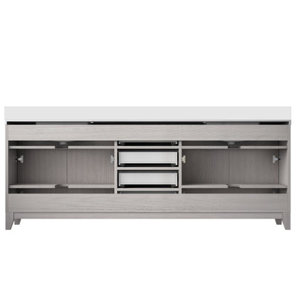 Laurel 84 in W x 22 in D White Oak Double Bath Vanity