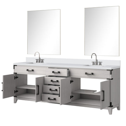 Laurel 84 in W x 22 in D White Oak Double Bath Vanity