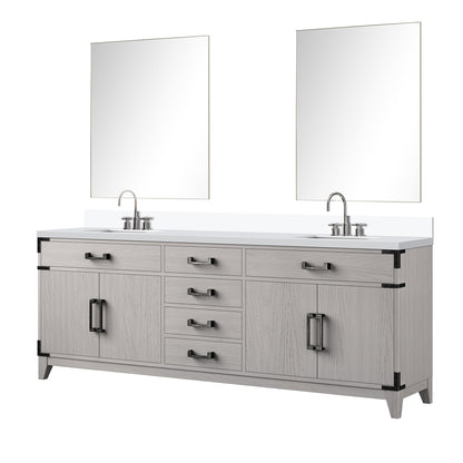 Laurel 84 in W x 22 in D White Oak Double Bath Vanity