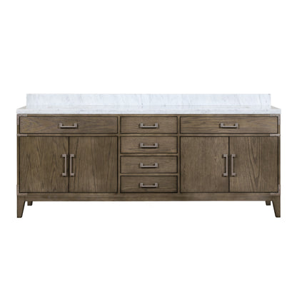 Laurel 84 in W x 22 in D Grey Oak Double Bath Vanity