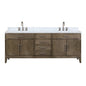 Laurel 84 in W x 22 in D Grey Oak Double Bath Vanity