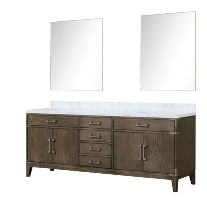 Laurel 84 in W x 22 in D Grey Oak Double Bath Vanity