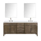 Laurel 84 in W x 22 in D Grey Oak Double Bath Vanity