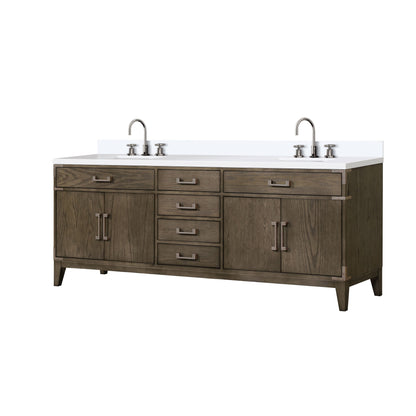 Laurel 84 in W x 22 in D Grey Oak Double Bath Vanity