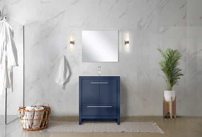 Lafarre 30 in W x 20 in D Navy Blue Bath Vanity
