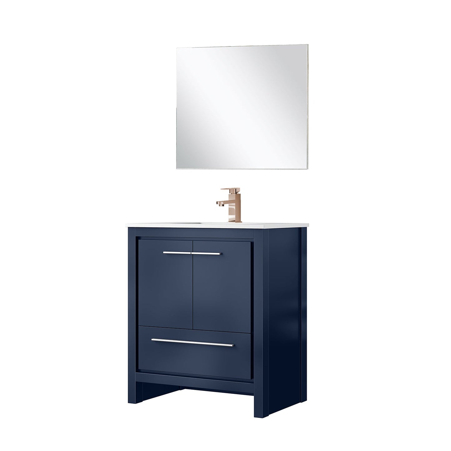 Lafarre 30 in W x 20 in D Navy Blue Bath Vanity