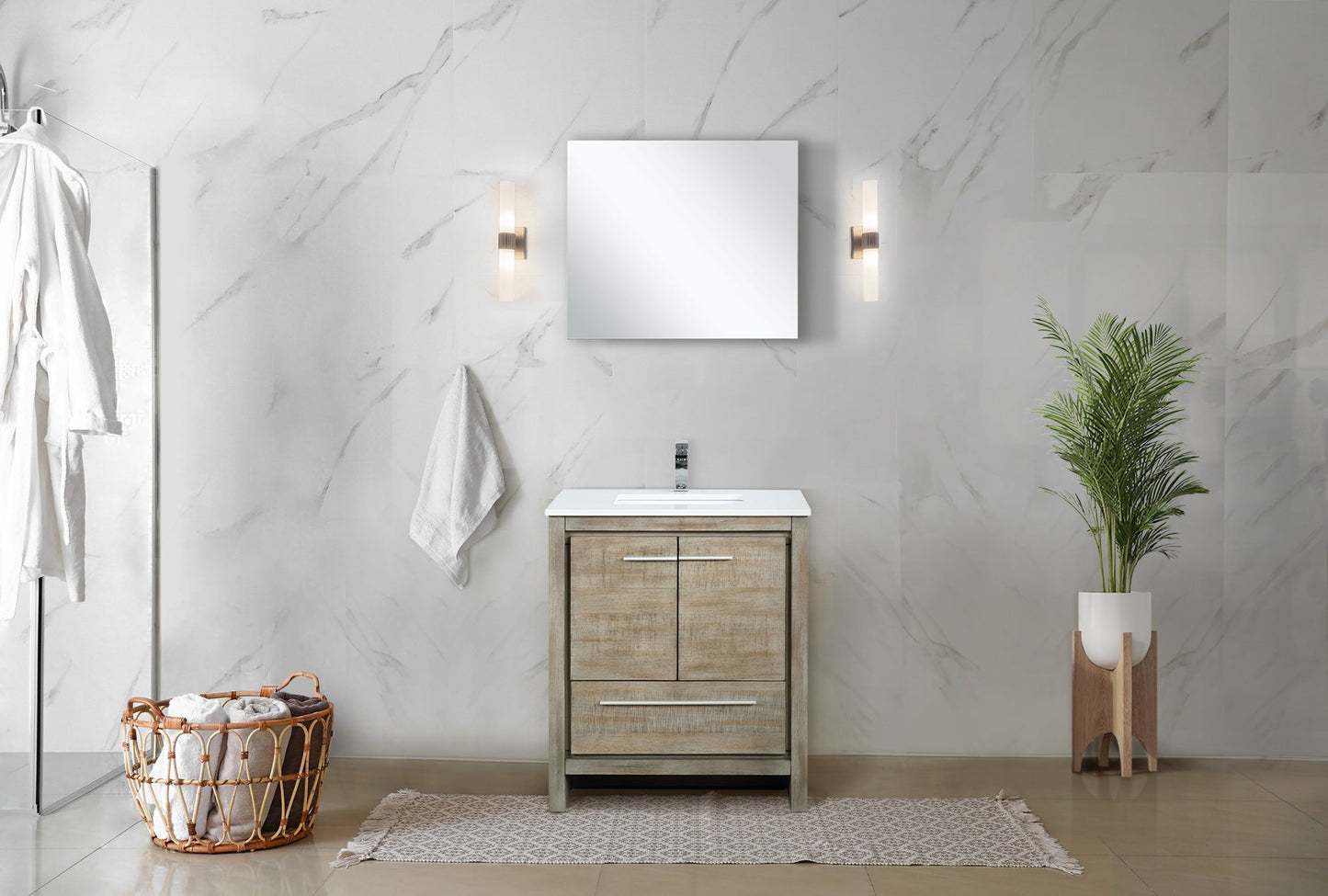 Lafarre 30 in W x 20 in D Rustic Acacia Bath Vanity