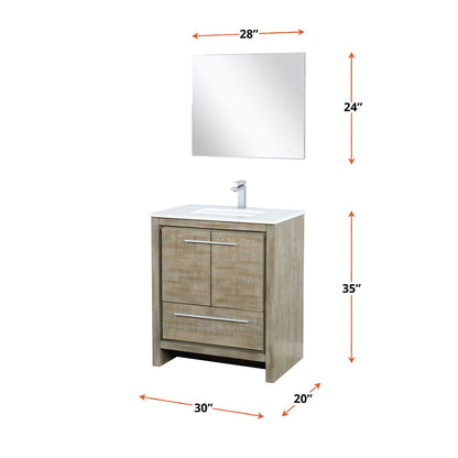 Lafarre 30 in W x 20 in D Rustic Acacia Bath Vanity