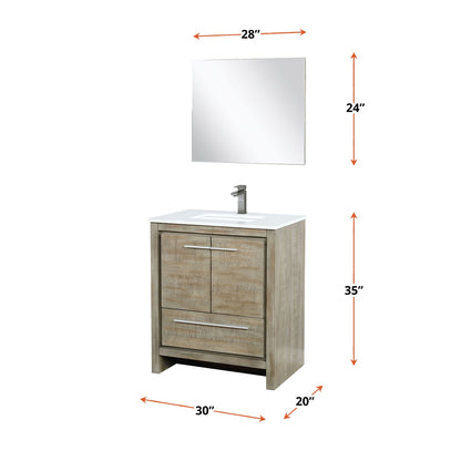 Lafarre 30 in W x 20 in D Rustic Acacia Bath Vanity