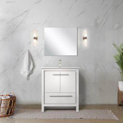 Lafarre 30 in W x 20 in D White Bath Vanity