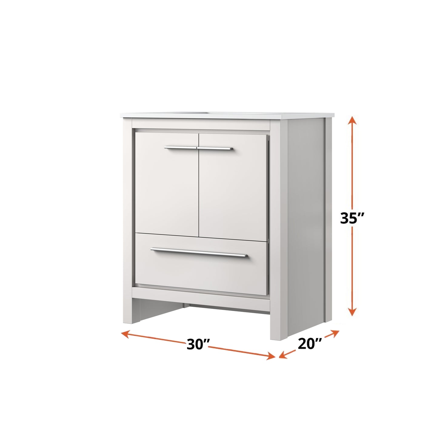 Lafarre 30 in W x 20 in D White Bath Vanity