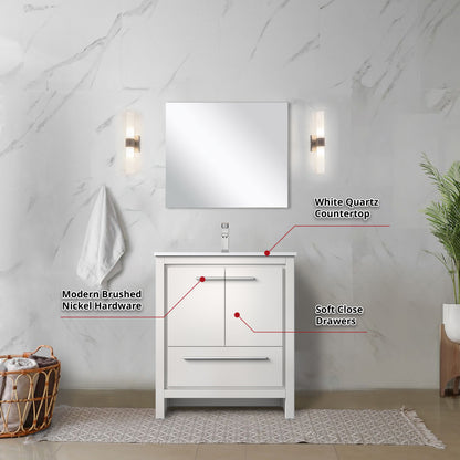 Lafarre 30 in W x 20 in D White Bath Vanity