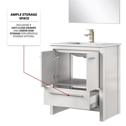 Lafarre 30 in W x 20 in D White Bath Vanity