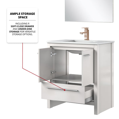 Lafarre 30 in W x 20 in D White Bath Vanity