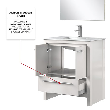 Lafarre 30 in W x 20 in D White Bath Vanity