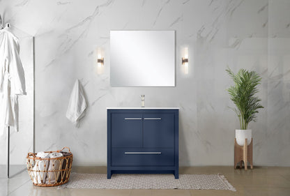Lafarre 36 in W x 20 in D Navy Blue Bath Vanity