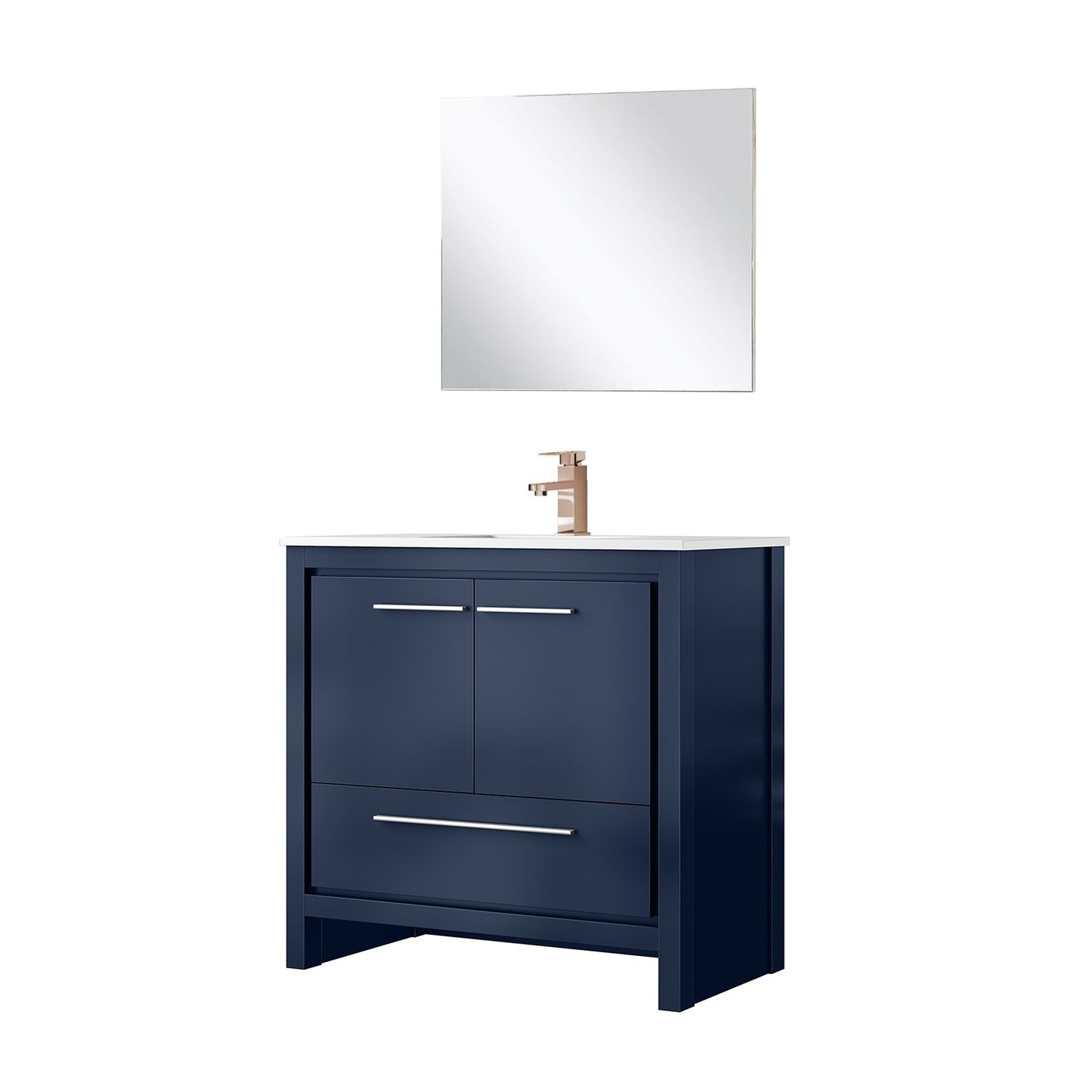 Lafarre 36 in W x 20 in D Navy Blue Bath Vanity