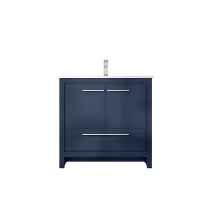 Lafarre 36 in W x 20 in D Navy Blue Bath Vanity