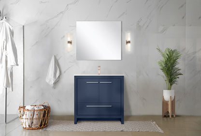 Lafarre 36 in W x 20 in D Navy Blue Bath Vanity