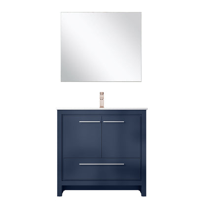 Lafarre 36 in W x 20 in D Navy Blue Bath Vanity