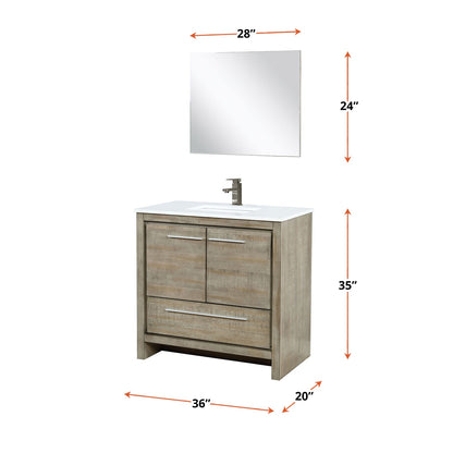 Lafarre 36 in W x 20 in D Rustic Acacia Bath Vanity