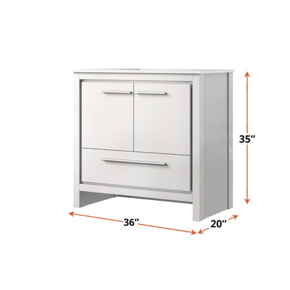 Lafarre 36 in W x 20 in D White Bath Vanity