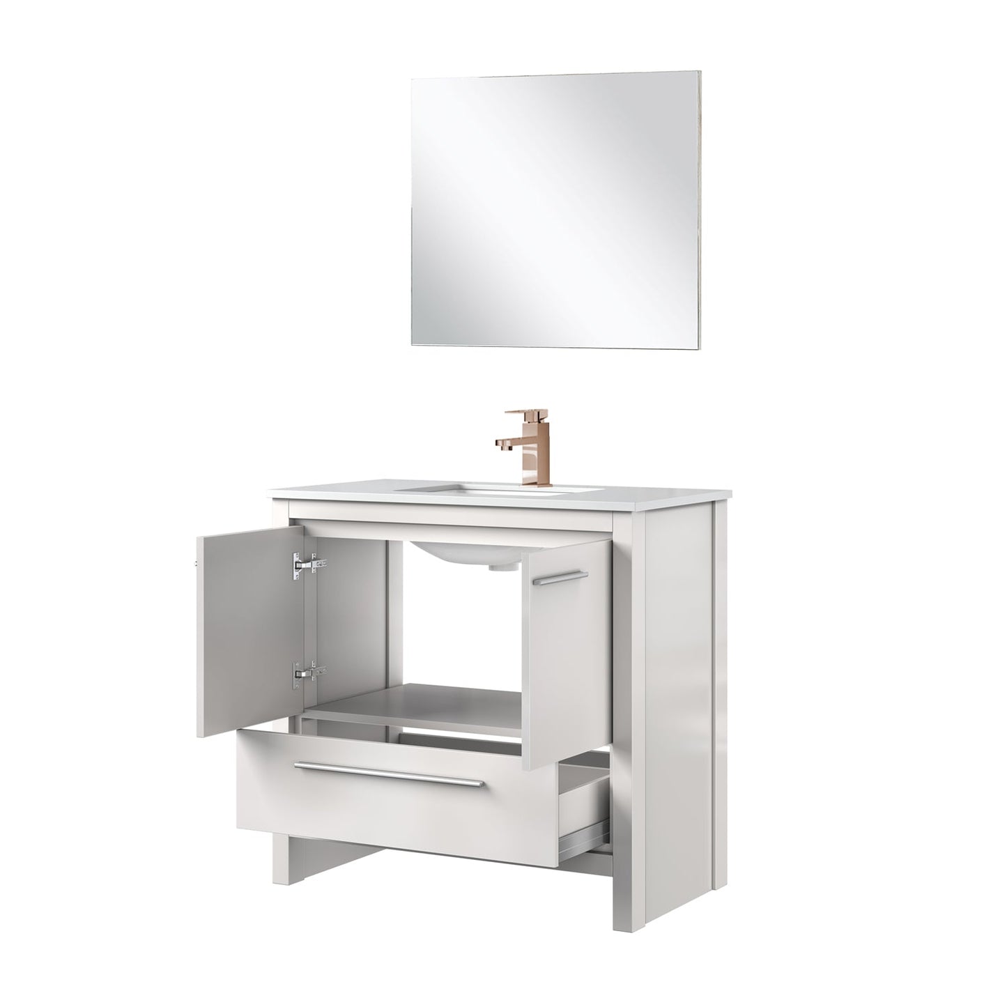 Lafarre 36 in W x 20 in D White Bath Vanity