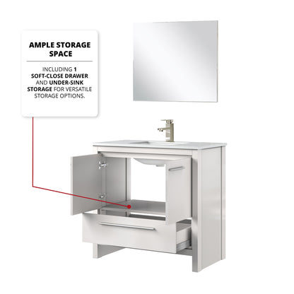 Lafarre 36 in W x 20 in D White Bath Vanity