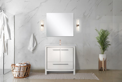 Lafarre 36 in W x 20 in D White Bath Vanity