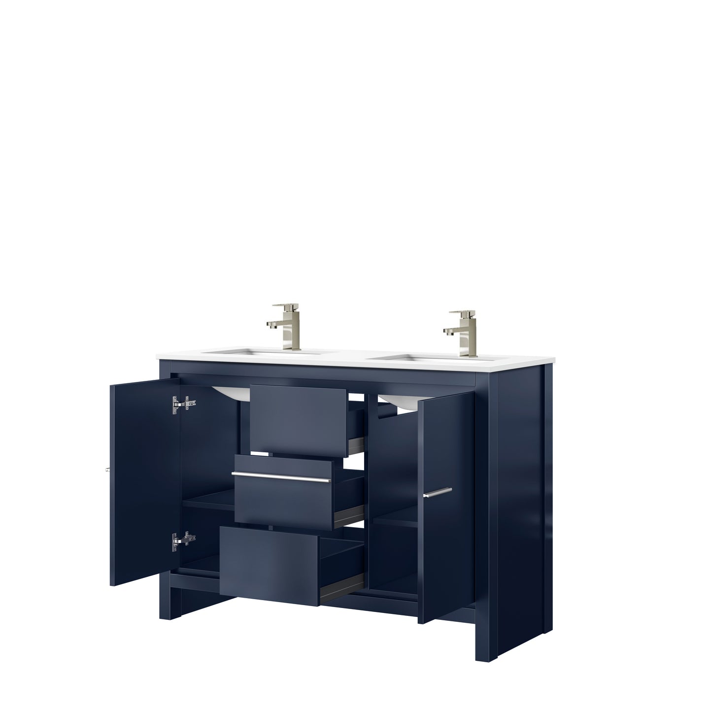 Lafarre 48 in W x 20 in D Navy Blue Double Bath Vanity