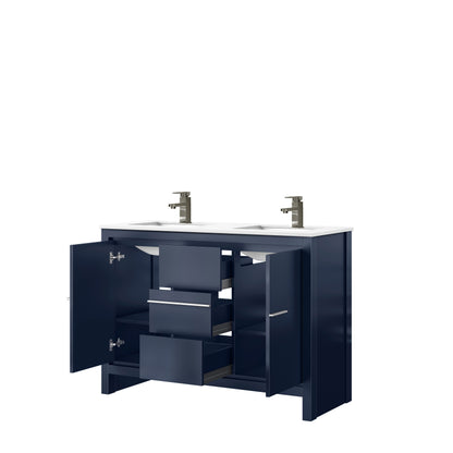 Lafarre 48 in W x 20 in D Navy Blue Double Bath Vanity