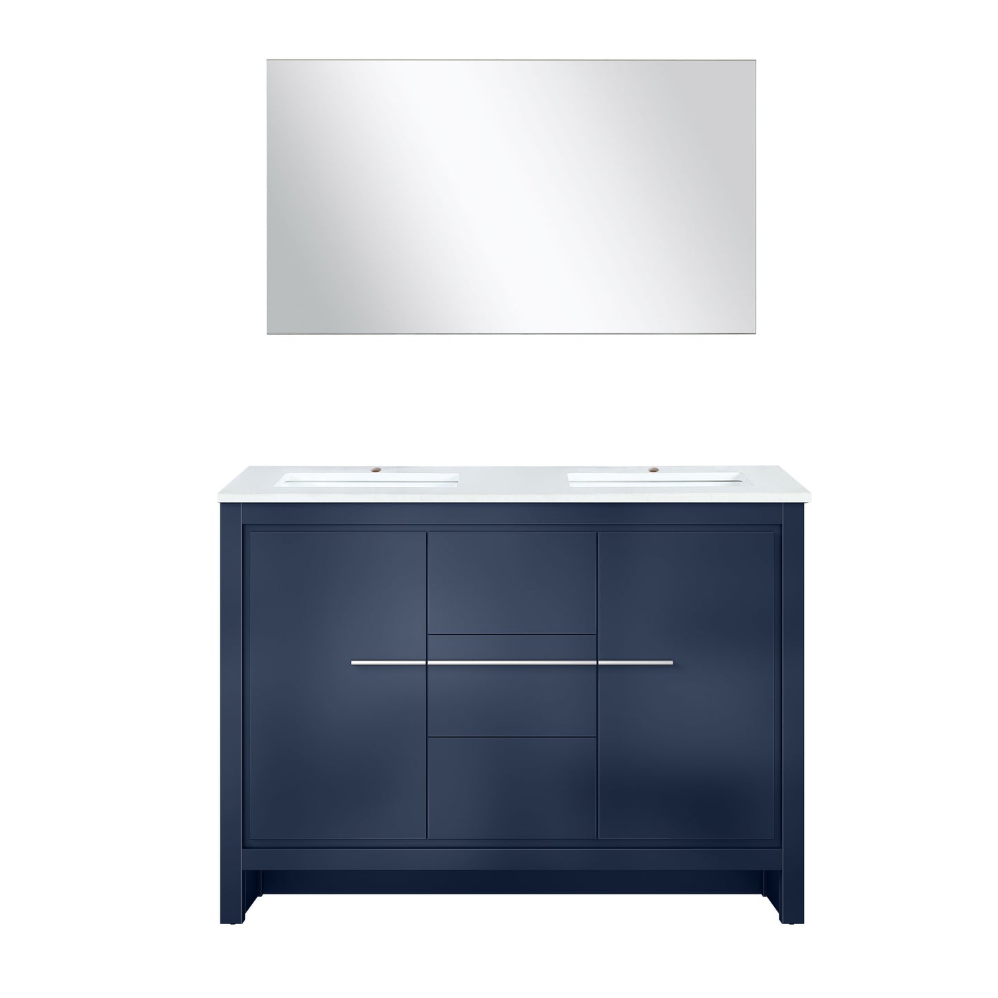 Lafarre 48 in W x 20 in D Navy Blue Double Bath Vanity