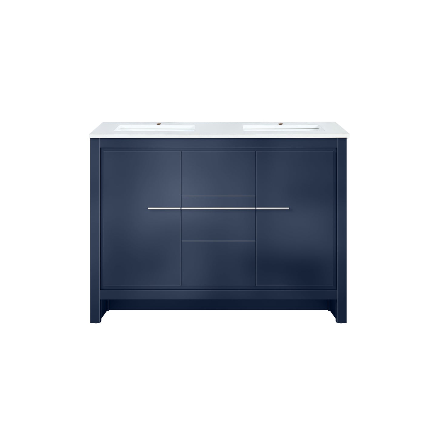 Lafarre 48 in W x 20 in D Navy Blue Double Bath Vanity