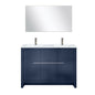 Lafarre 48 in W x 20 in D Navy Blue Double Bath Vanity