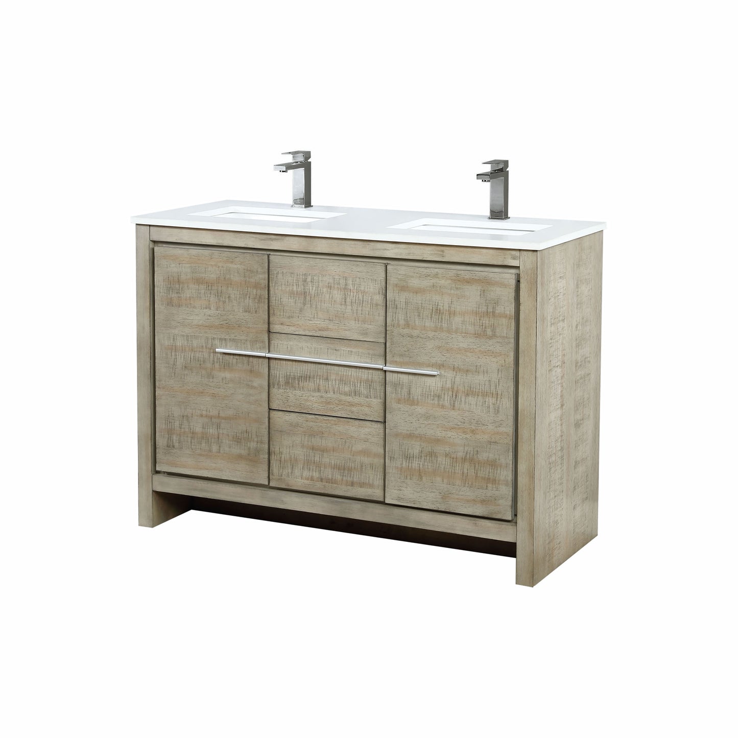 Lafarre 48 in W x 20 in D Rustic Acacia Double Bath Vanity