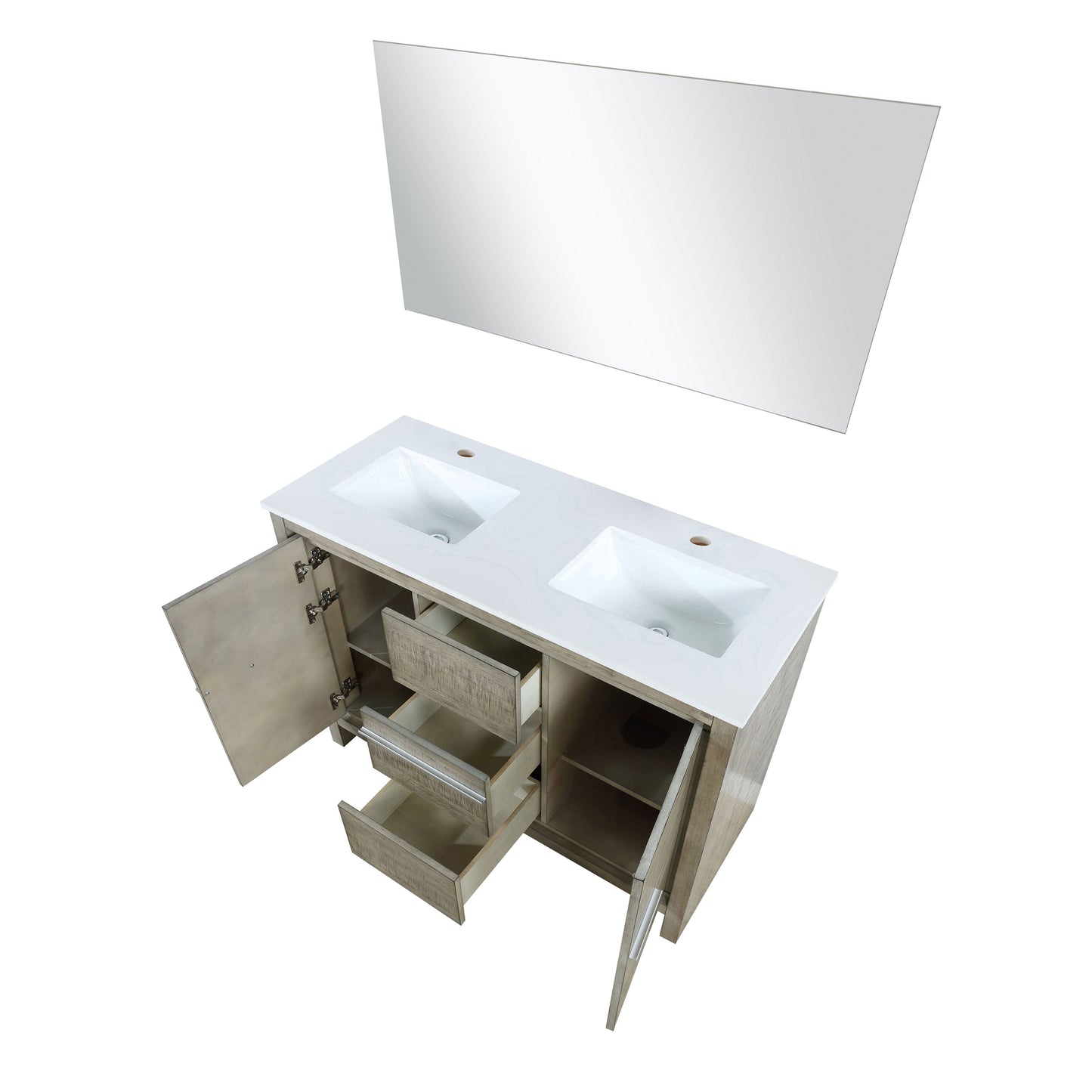 Lafarre 48 in W x 20 in D Rustic Acacia Double Bath Vanity