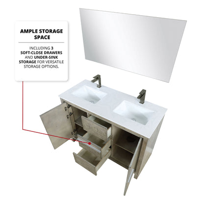 Lafarre 48 in W x 20 in D Rustic Acacia Double Bath Vanity