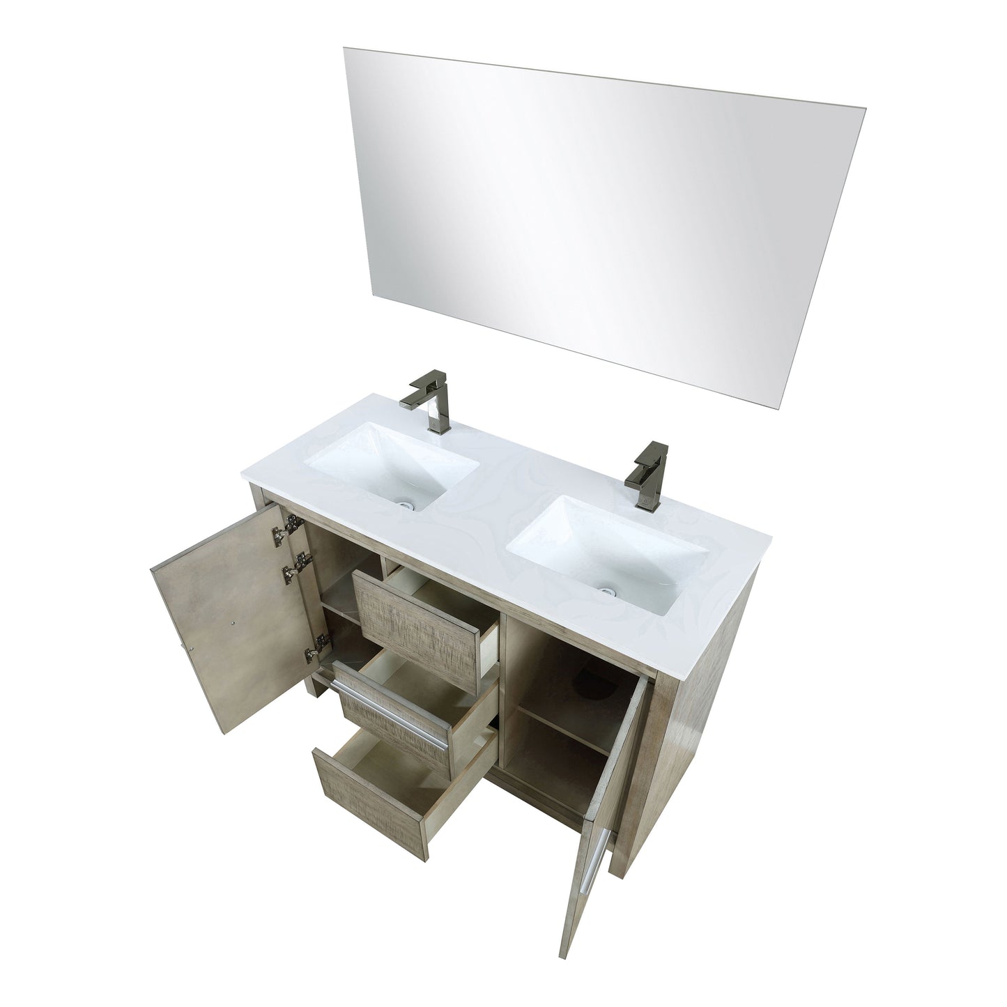 Lafarre 48 in W x 20 in D Rustic Acacia Double Bath Vanity