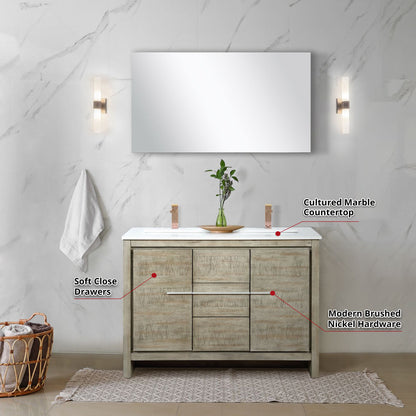 Lafarre 48 in W x 20 in D Rustic Acacia Double Bath Vanity