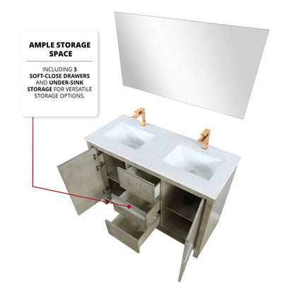 Lafarre 48 in W x 20 in D Rustic Acacia Double Bath Vanity