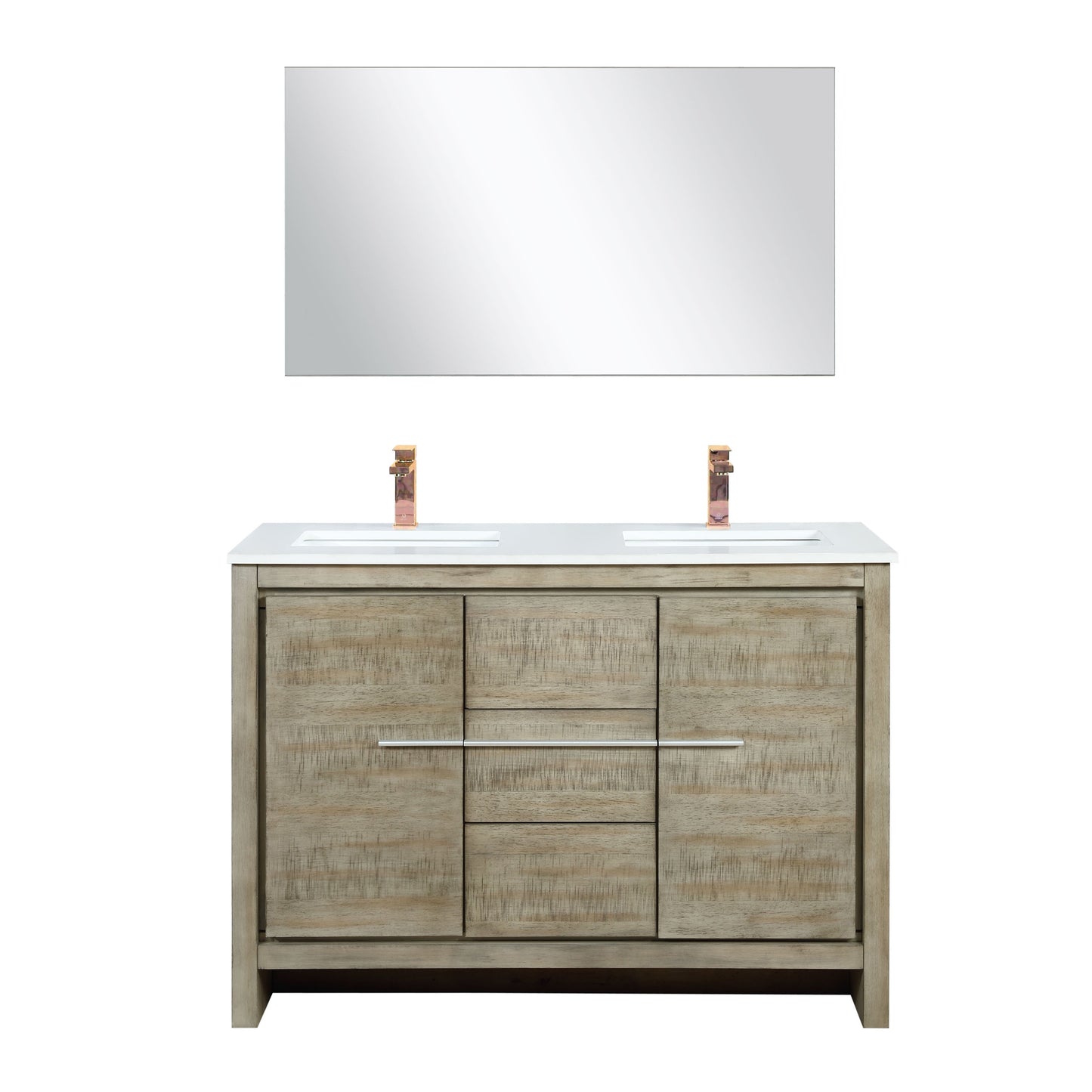 Lafarre 48 in W x 20 in D Rustic Acacia Double Bath Vanity