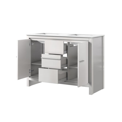 Lafarre 48 in W x 20 in D White Double Bath Vanity