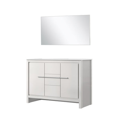 Lafarre 48 in W x 20 in D White Double Bath Vanity
